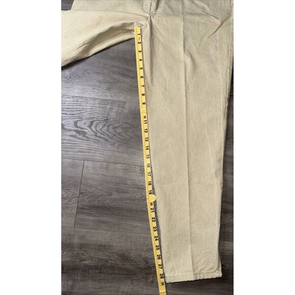 VTG 80s Palmetto’s Pants NWT Size 16 Made in USA High Rise Tapered Tan Cotton - Picture 11 of 11